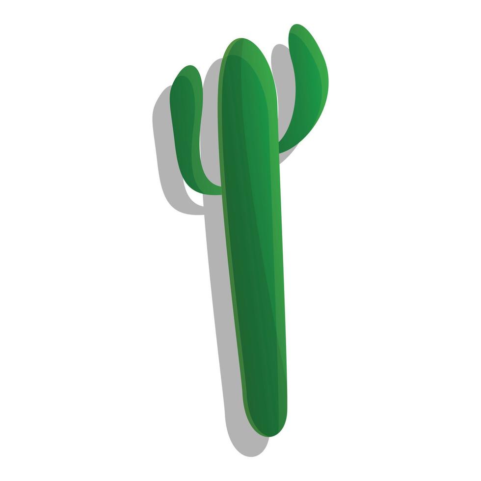 icono de cactus mexicano, estilo de dibujos animados vector