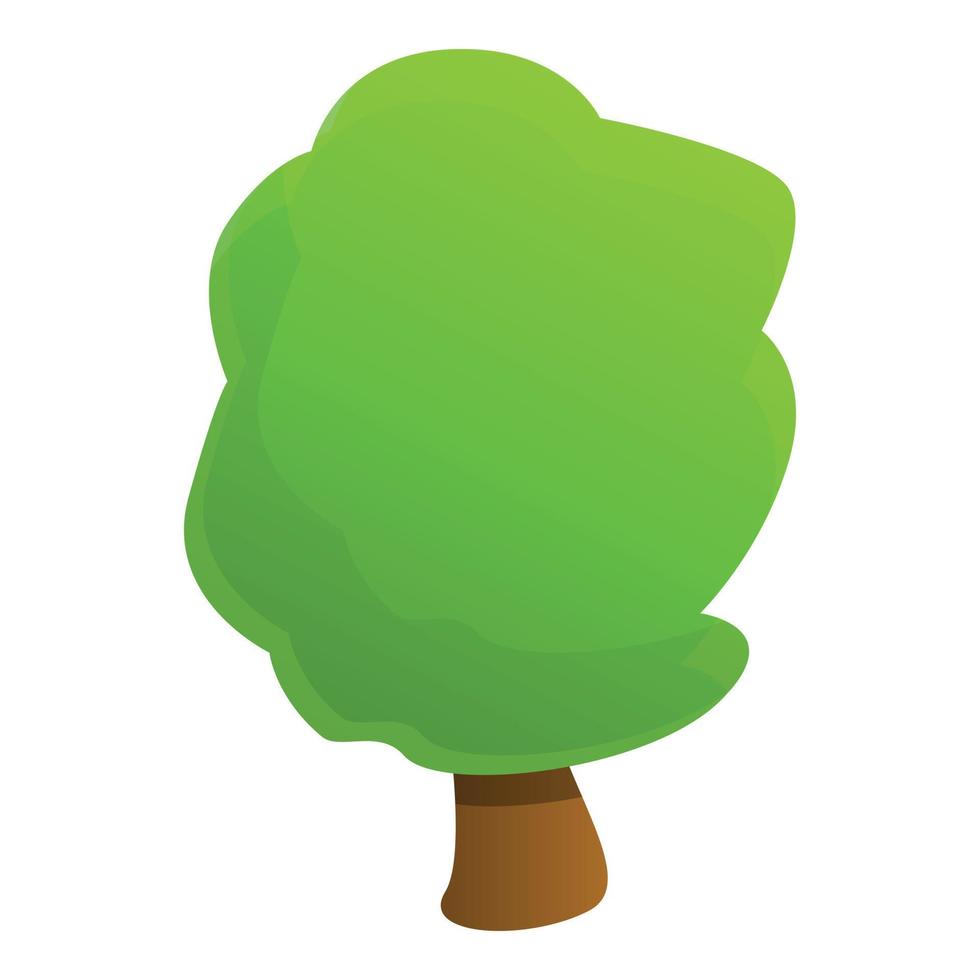 icono de árbol de jardín, estilo de dibujos animados vector