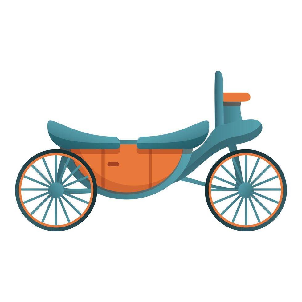 Open carriage icon, cartoon style vector