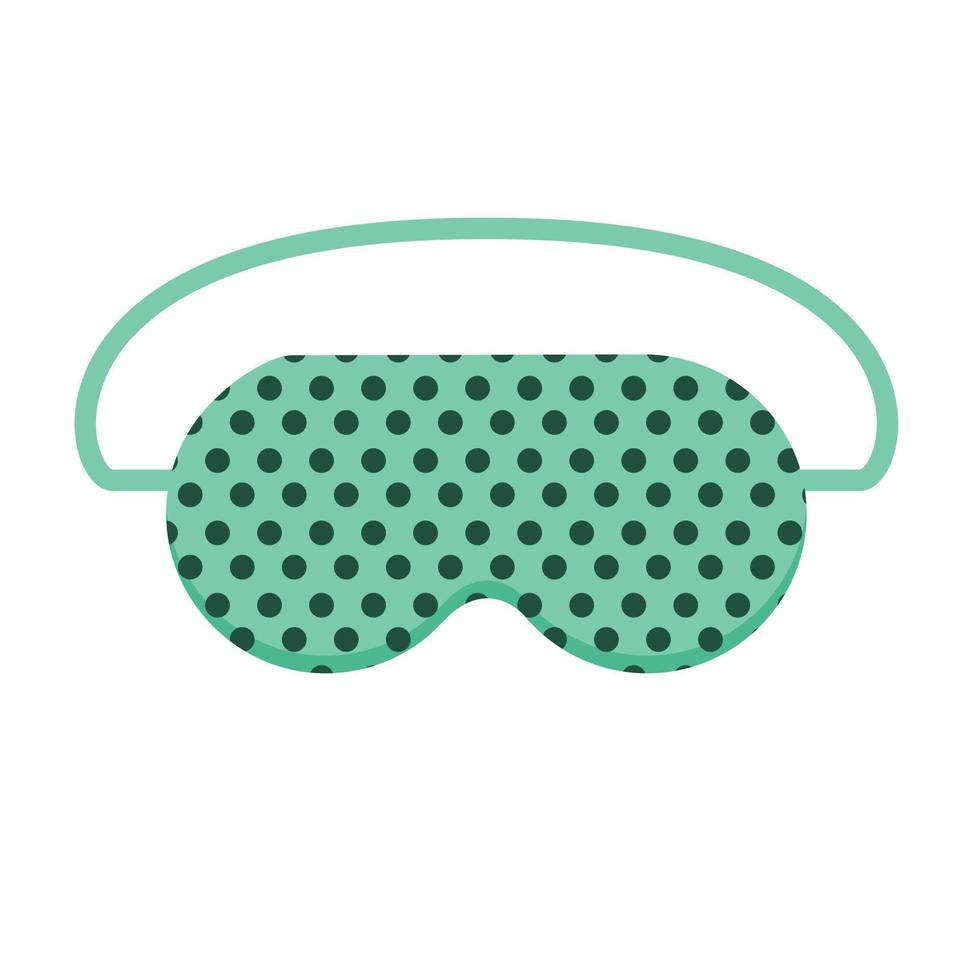 Dotted sleeping mask icon, cartoon style vector