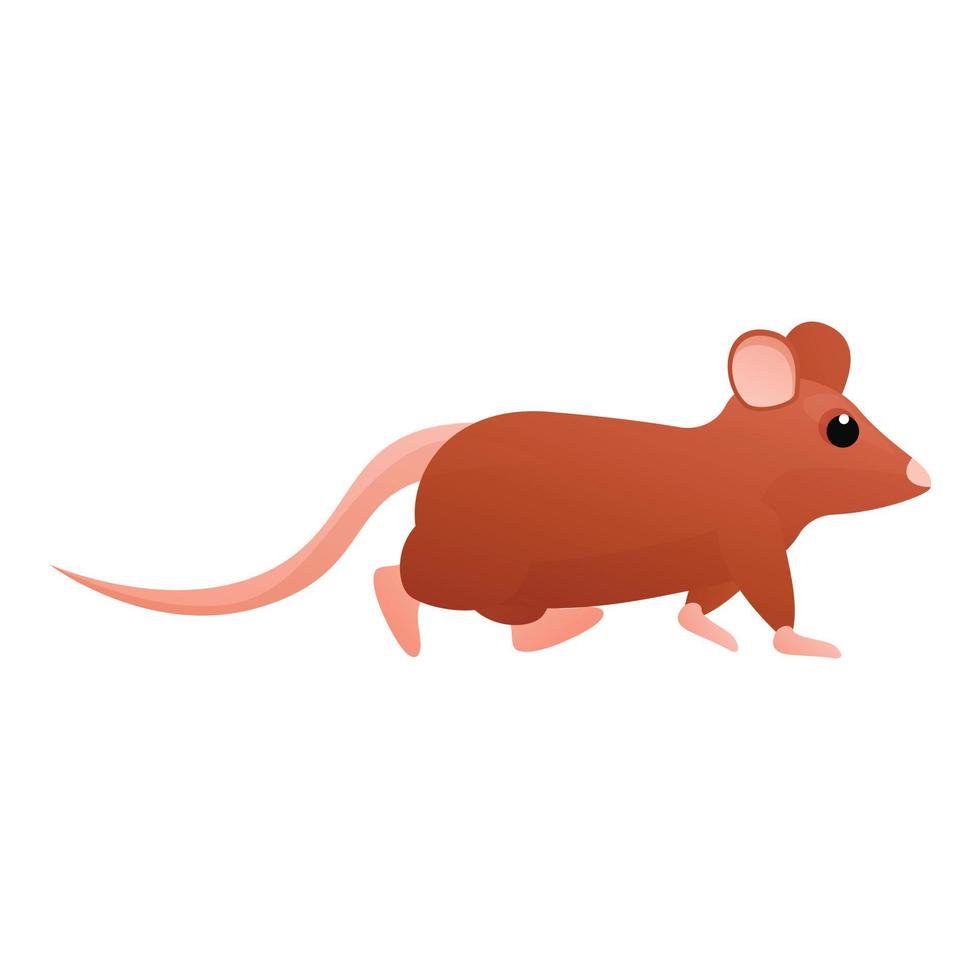 Walking rat icon, cartoon style vector