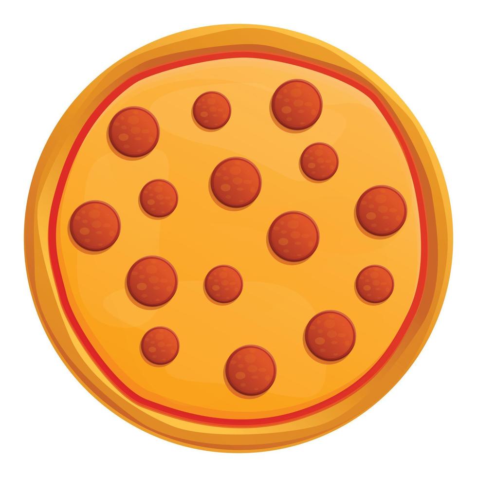 icono de pizza caliente, estilo de dibujos animados vector