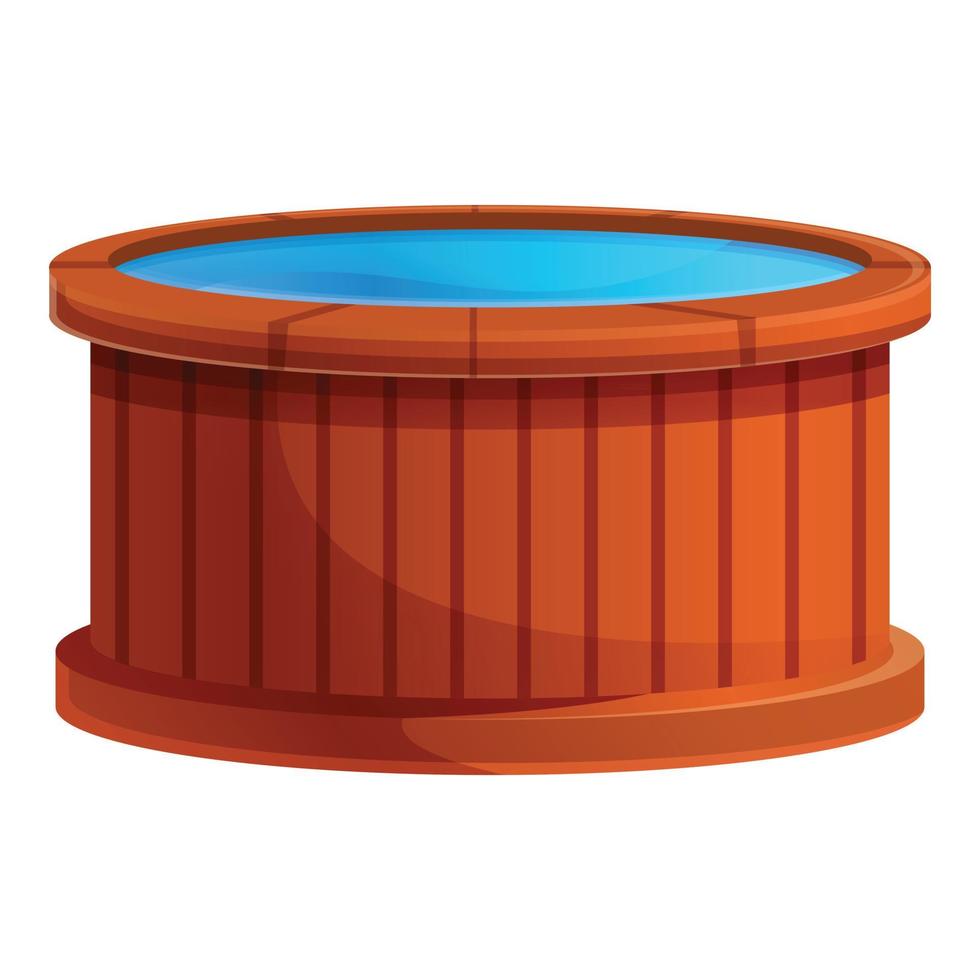 icono de jacuzzi saludable, estilo de dibujos animados vector