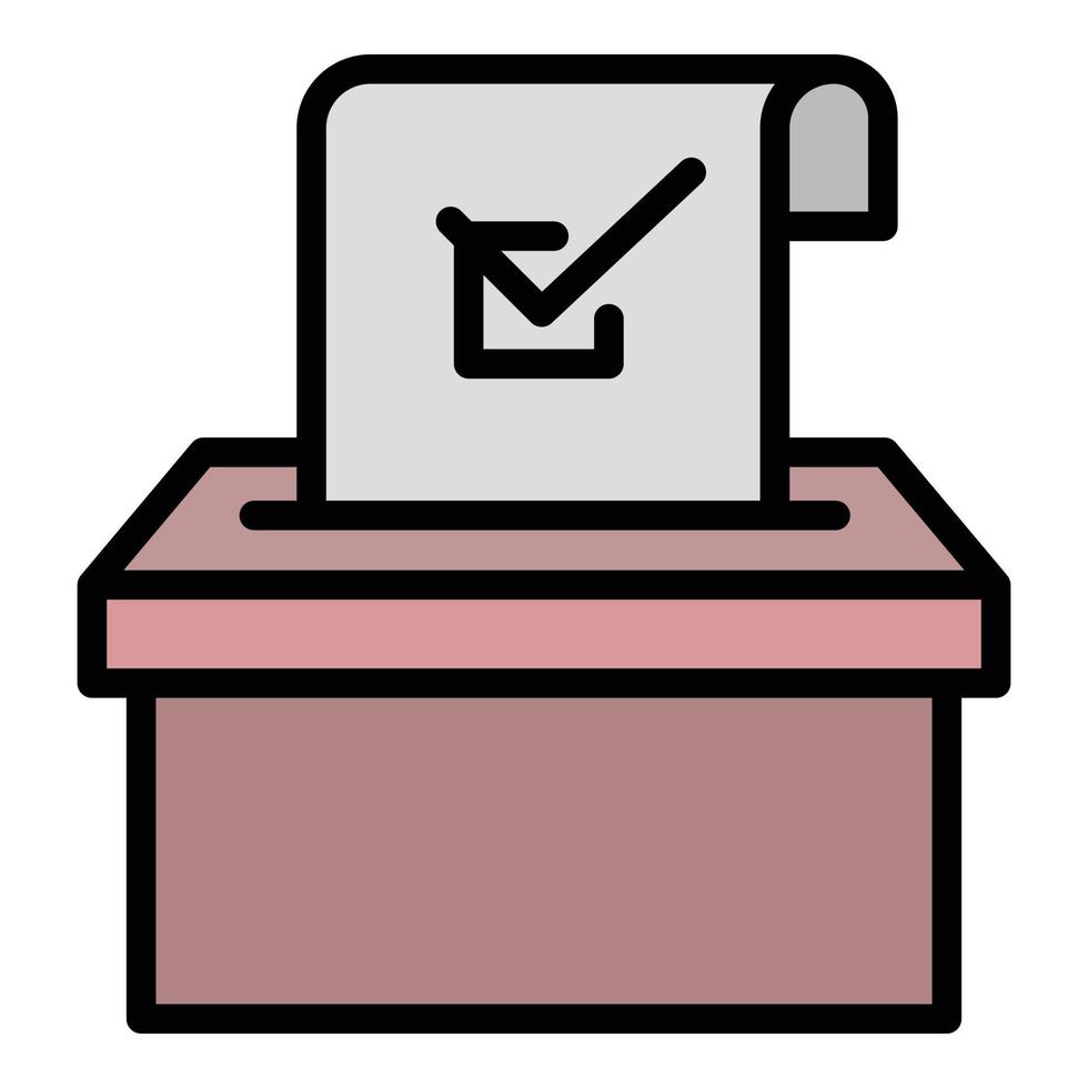 Ballot box icon, outline style vector