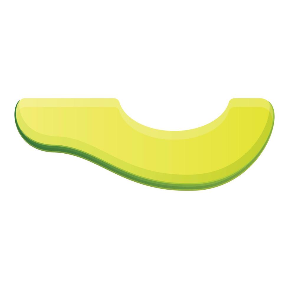 Avocado section icon, cartoon style vector