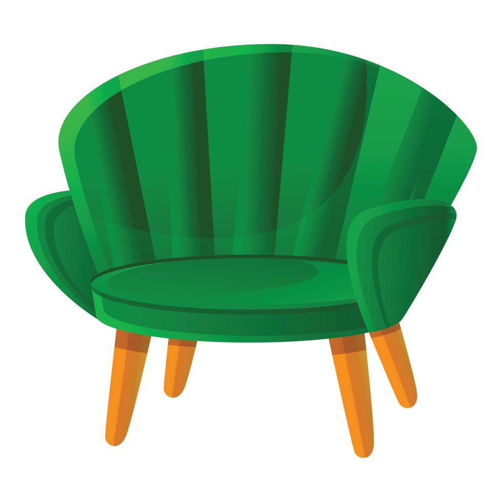 Comfort armchair icon, cartoon style vector