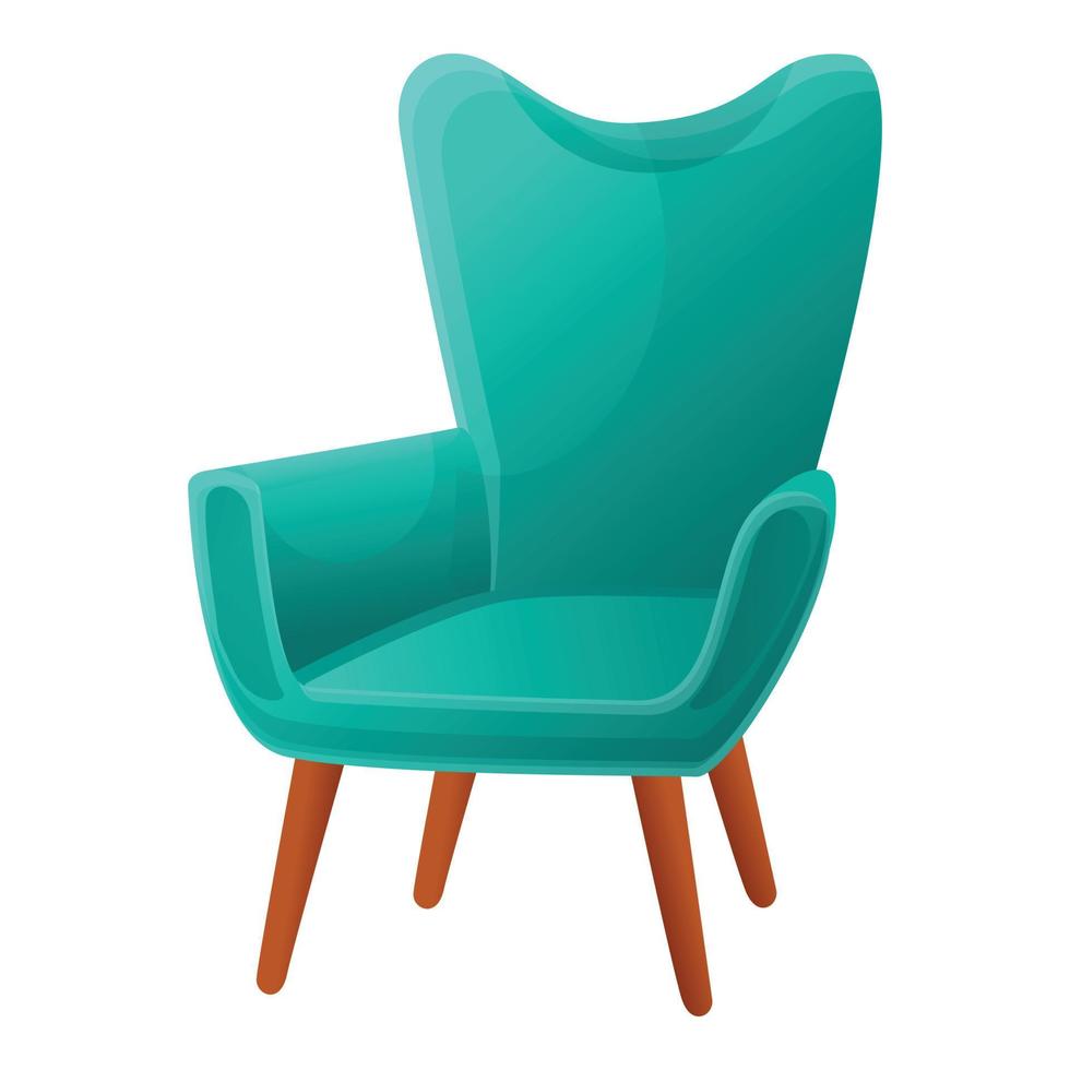 Armchair icon, cartoon style vector