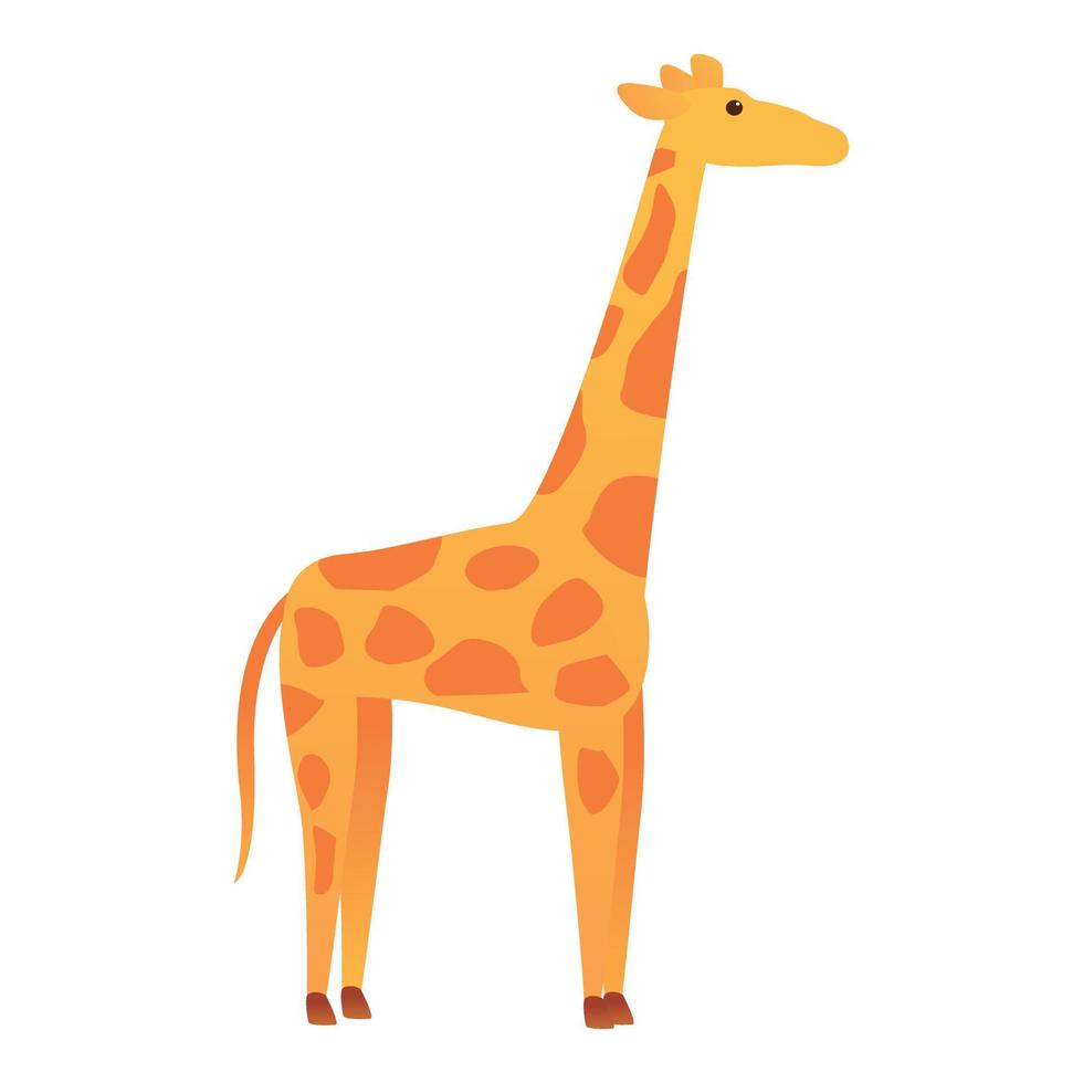 Safari giraffe icon, cartoon style vector