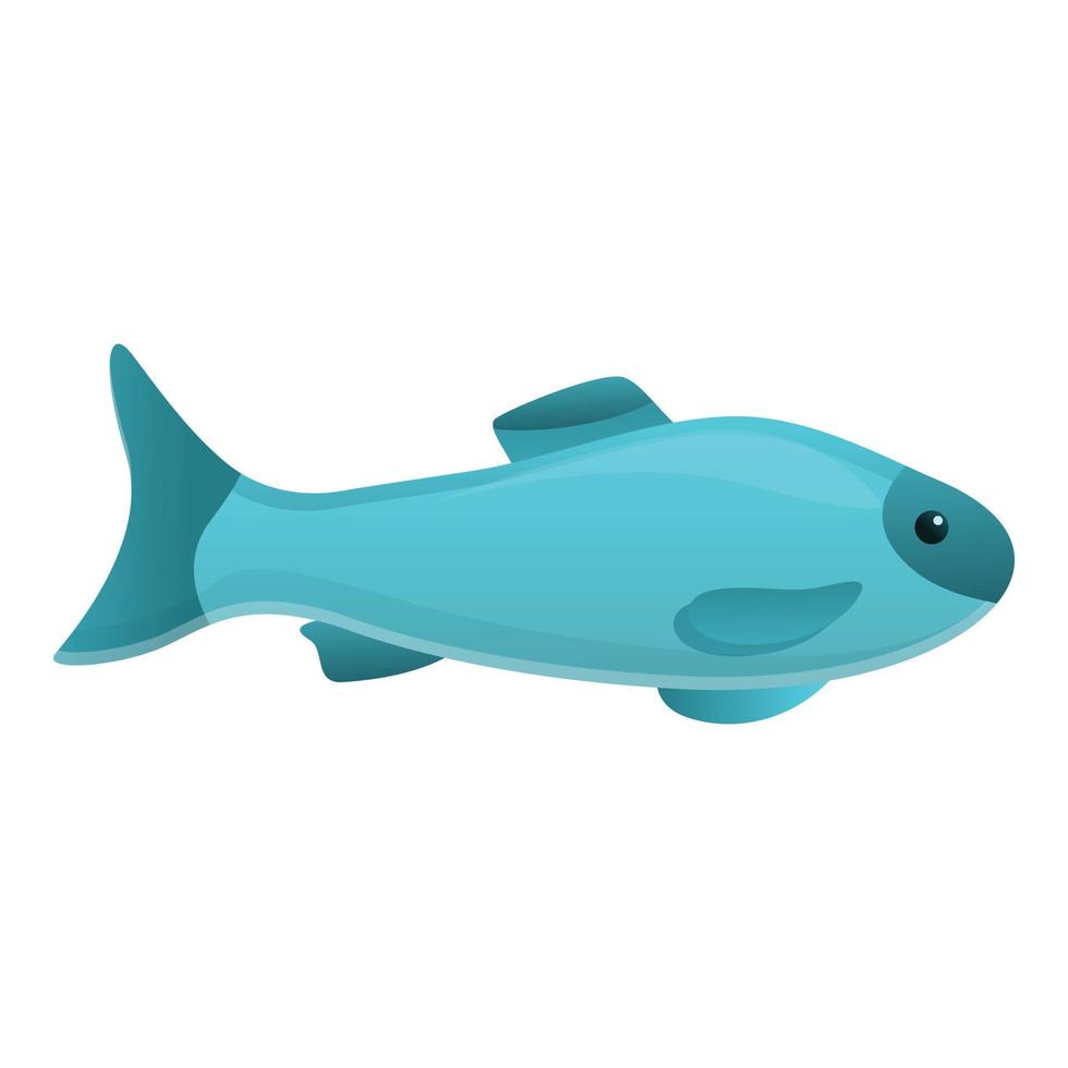 Aquatic fish icon, cartoon style vector