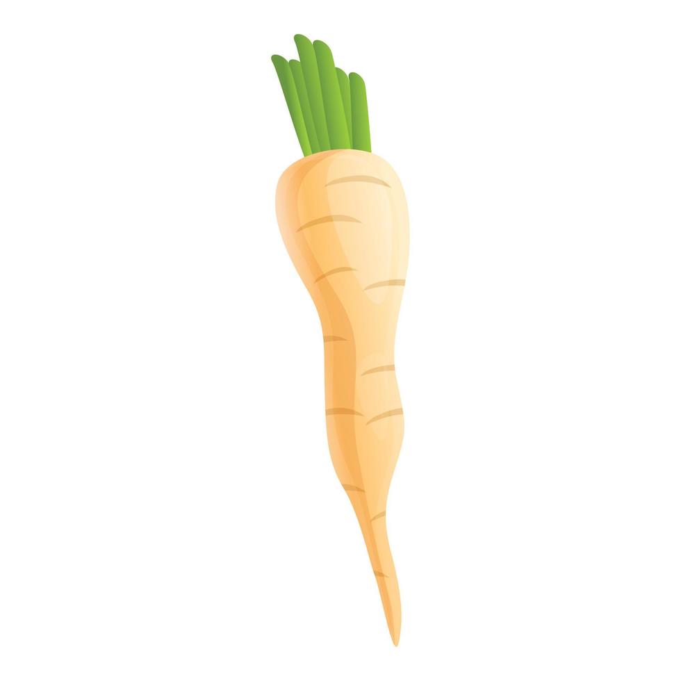 Whole parsnip icon, cartoon style vector