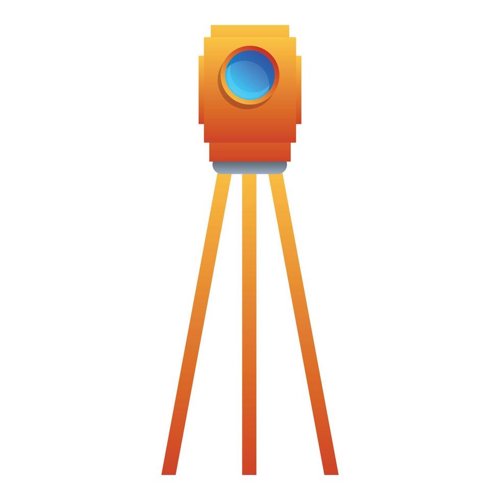 Road repair level tool icon, cartoon style vector