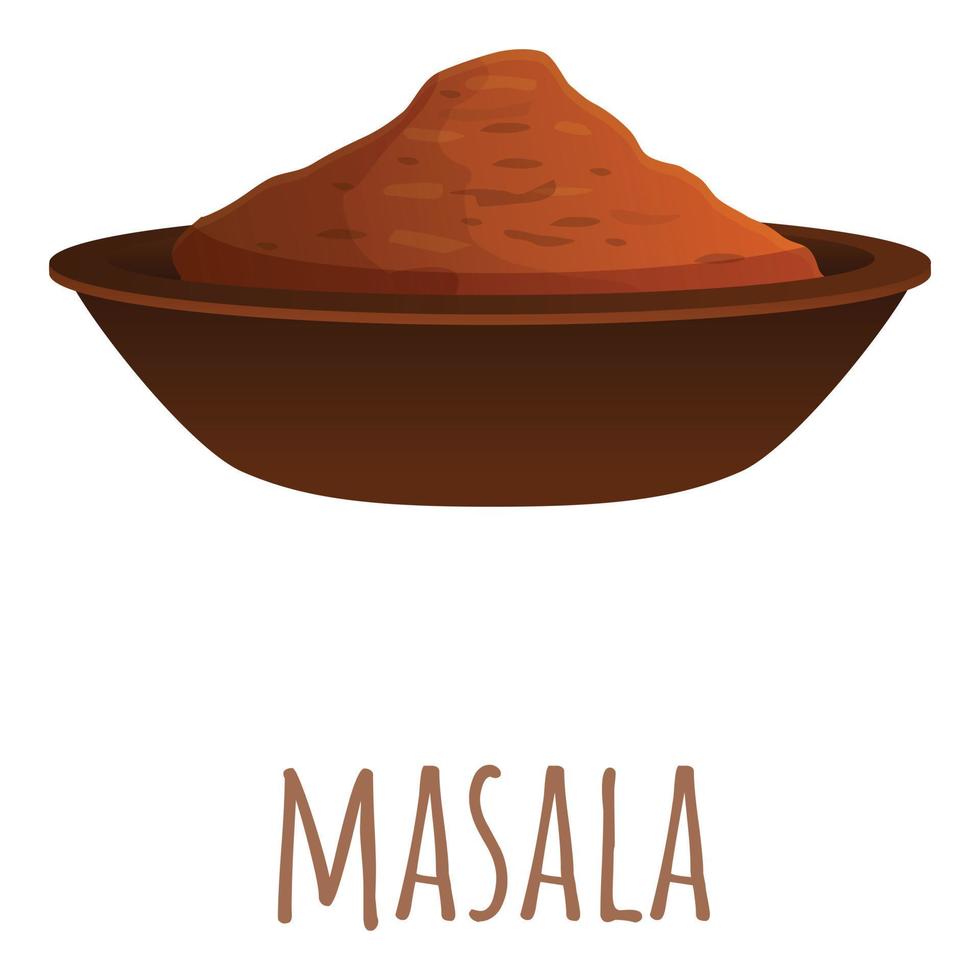 icono de masala, estilo de dibujos animados vector