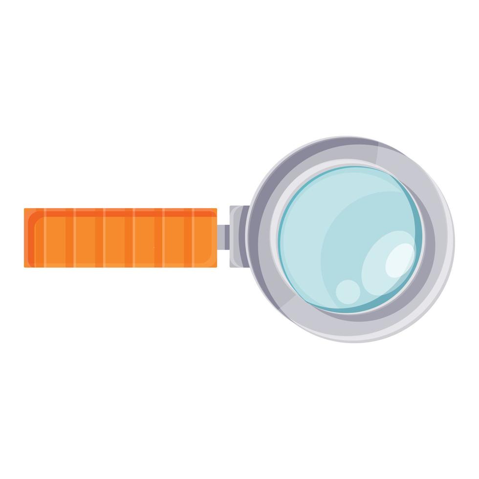 Magnifier glass icon, cartoon style vector