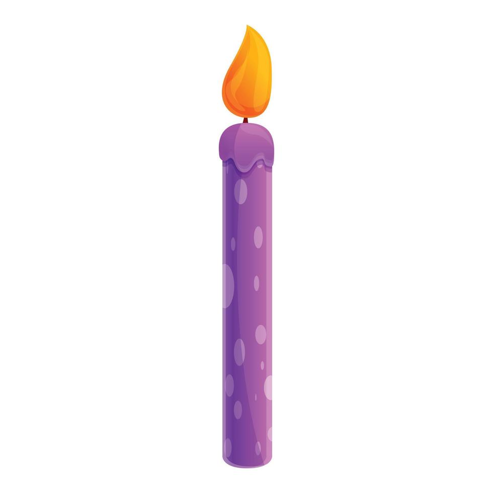 Surprise birthday candle icon, cartoon style vector
