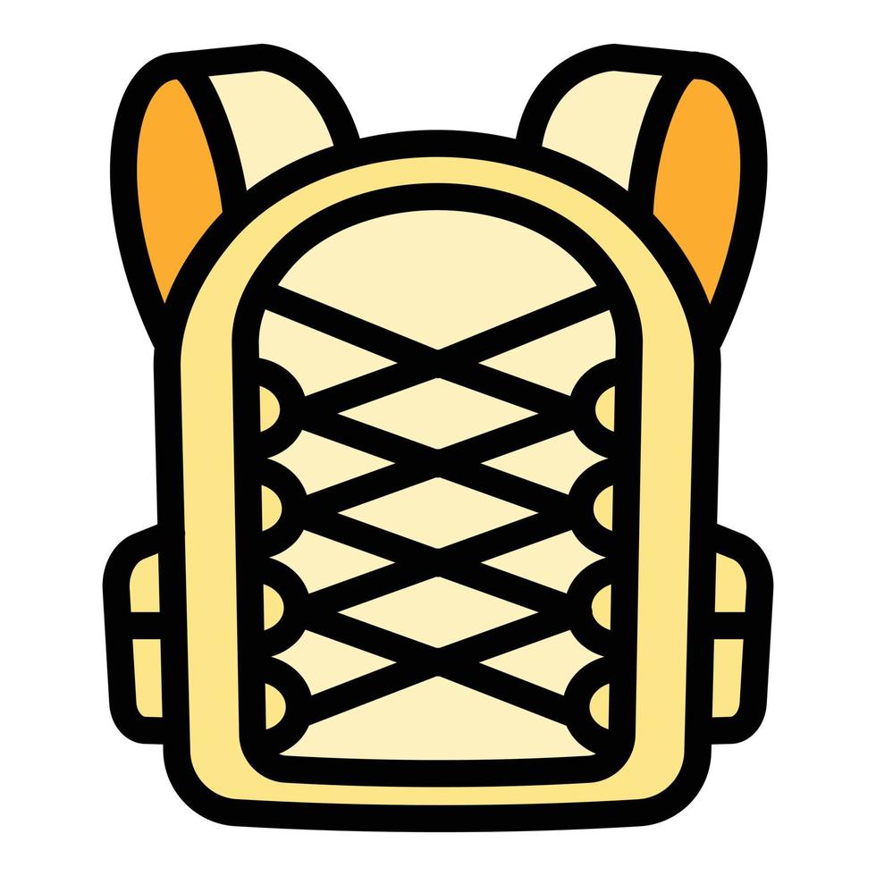 Student textile backpack icon, outline style vector