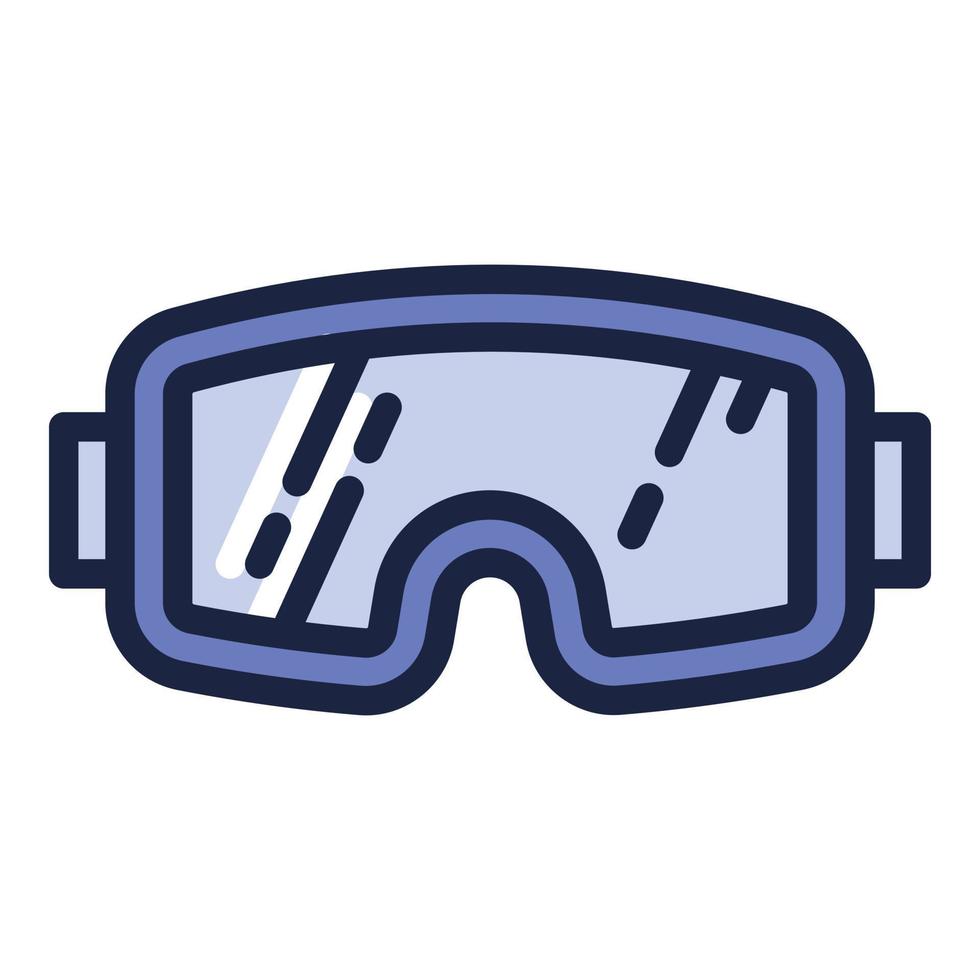 Ski sunglasses mask icon, outline style vector