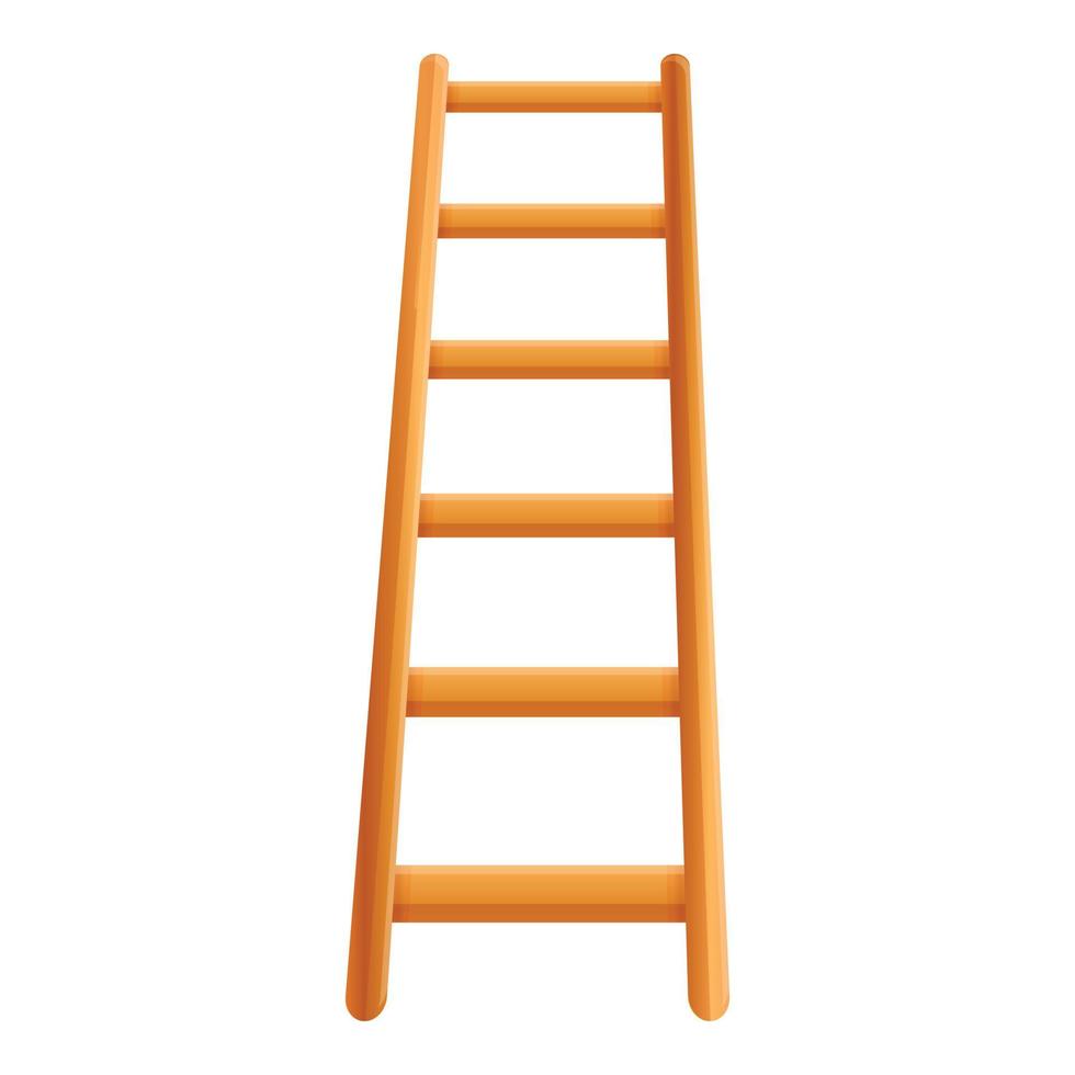 Stand ladder icon, cartoon style vector