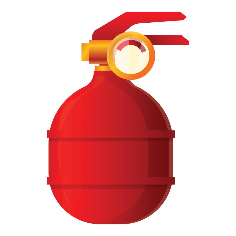 icono de extintor de incendios de coche, estilo de dibujos animados vector