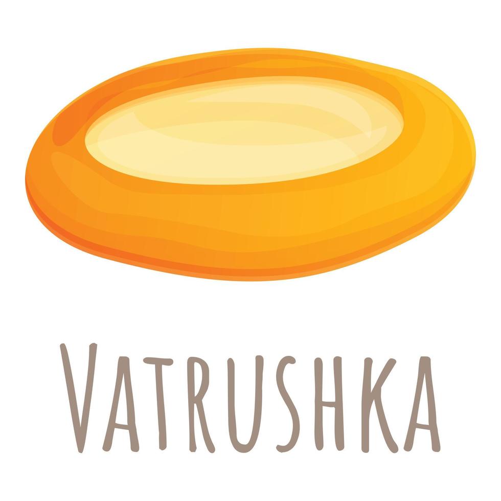 icono de vatrushka, estilo de dibujos animados vector