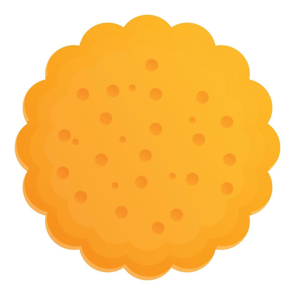 Eating biscuit icon, cartoon style vector