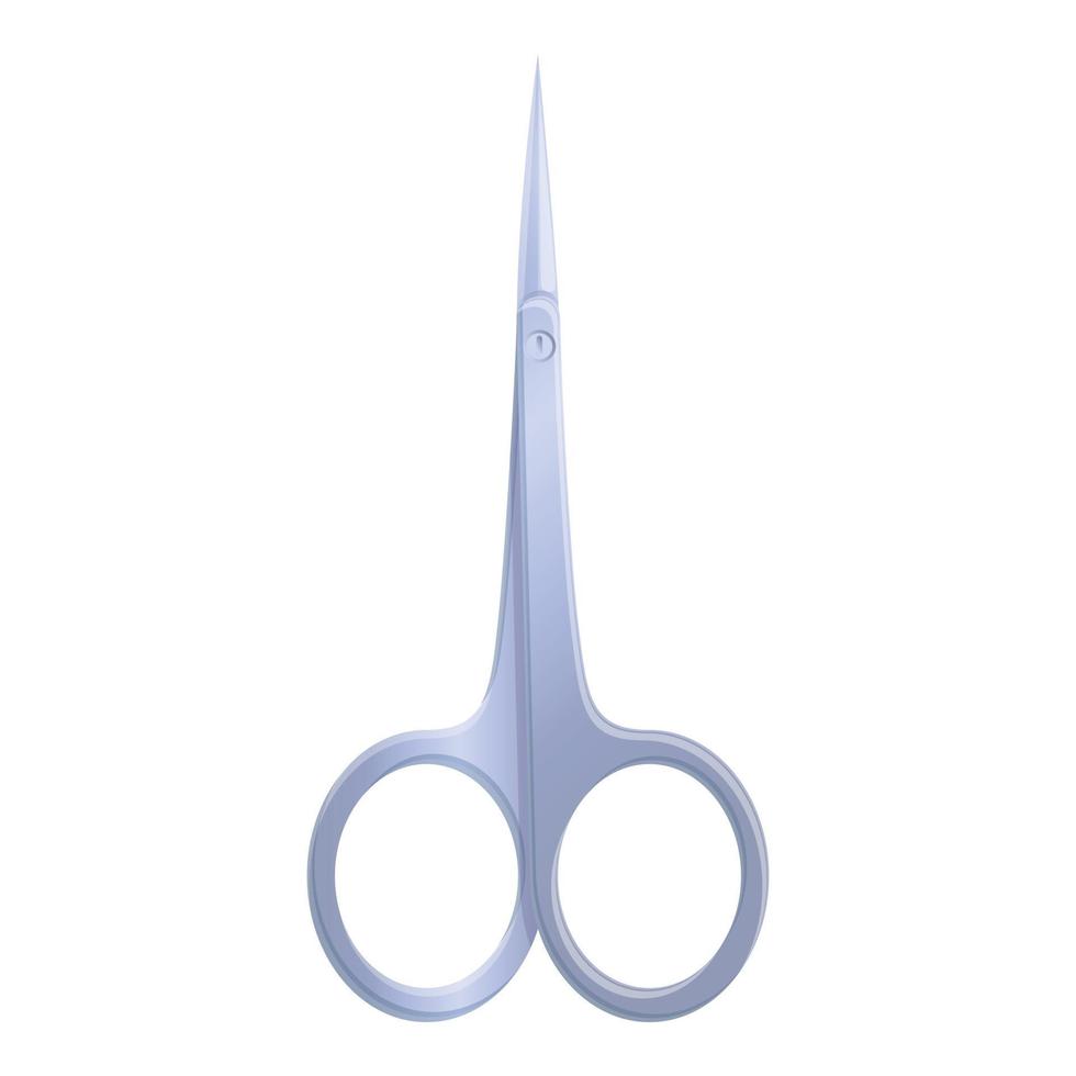 Nail scissors icon, cartoon style vector