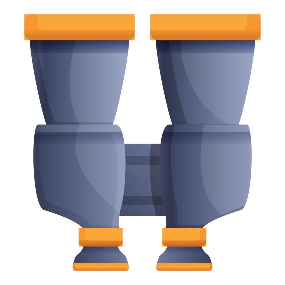 Binoculars icon, cartoon style vector