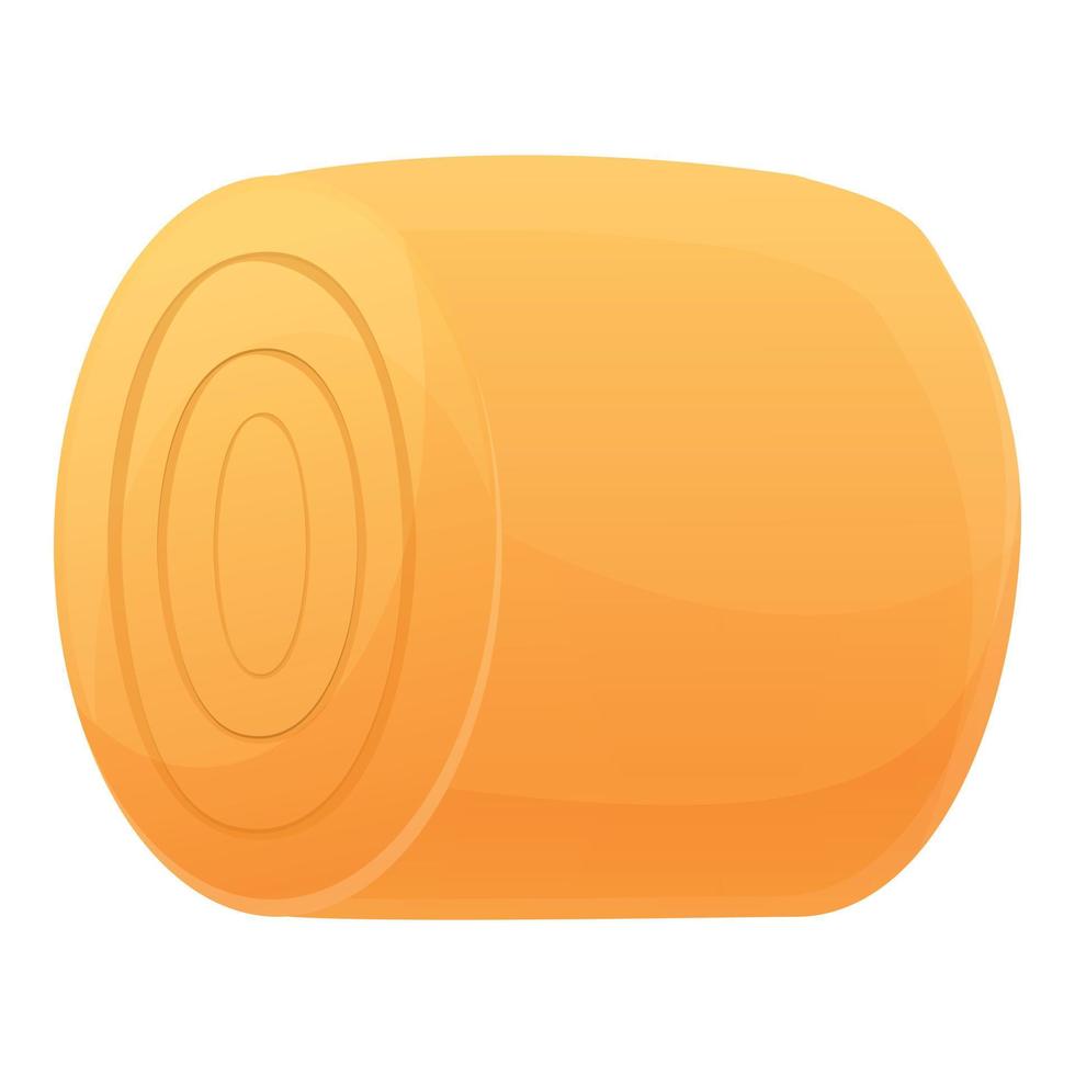 Wheat roll icon, cartoon style vector