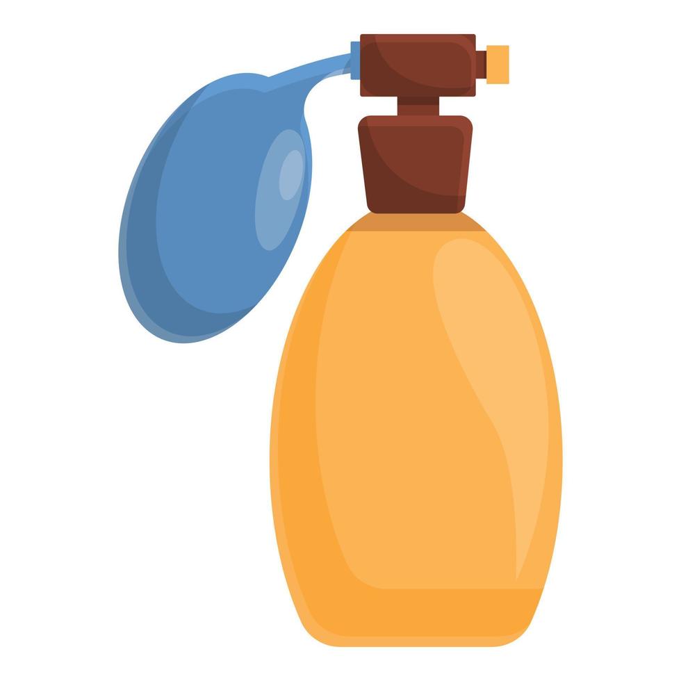 Icono de botella de perfume de peluquero, estilo de dibujos animados vector