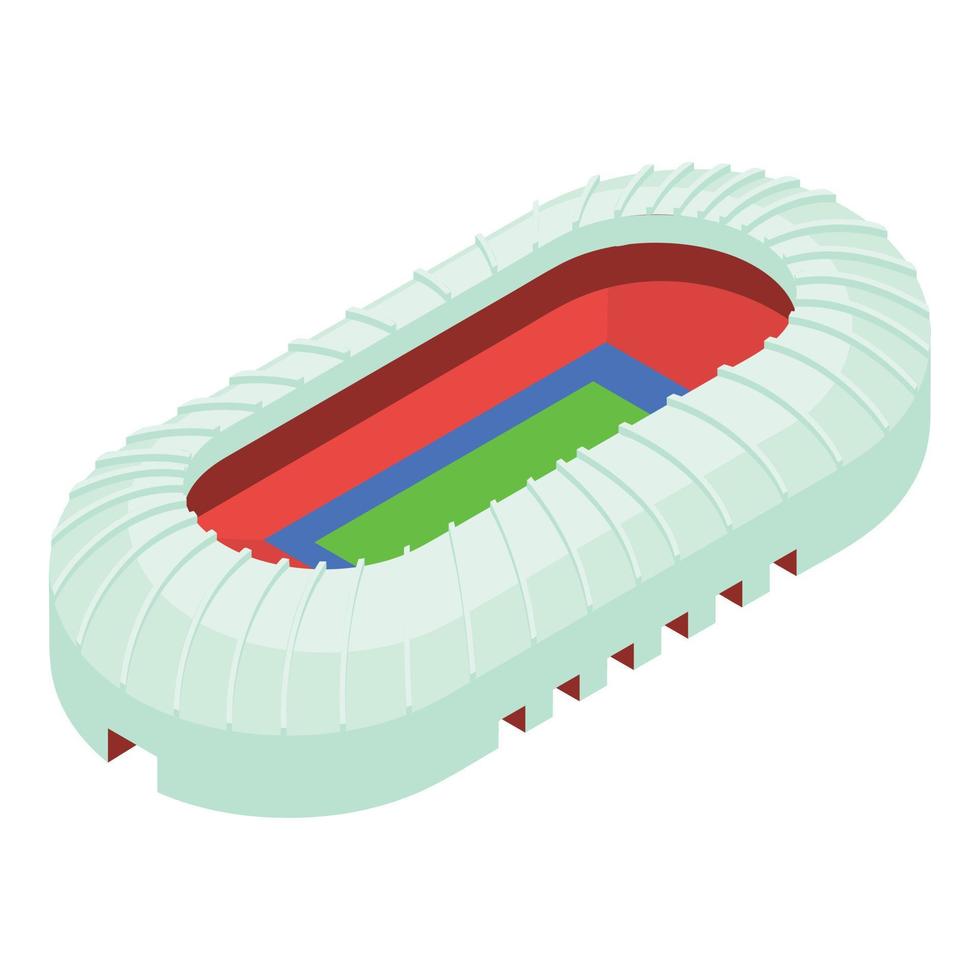 icono de estadio deportivo, estilo isométrico vector