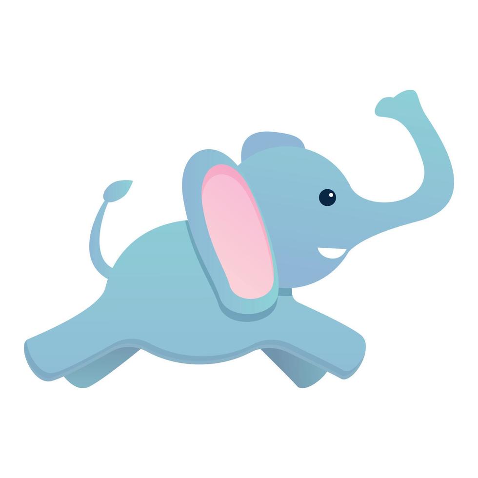 icono de elefante corriendo, estilo de dibujos animados vector