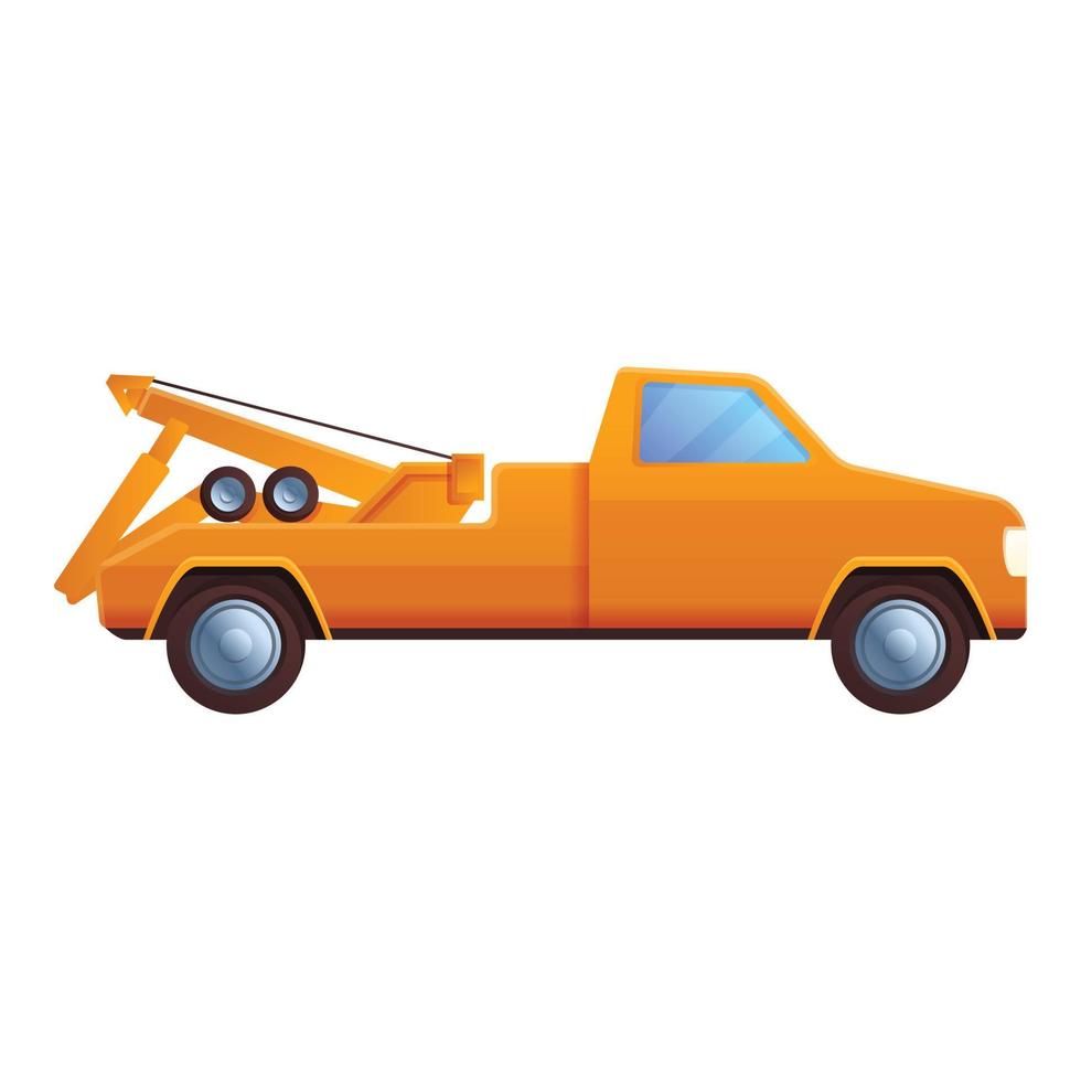 Service tow truck icon, cartoon style vector