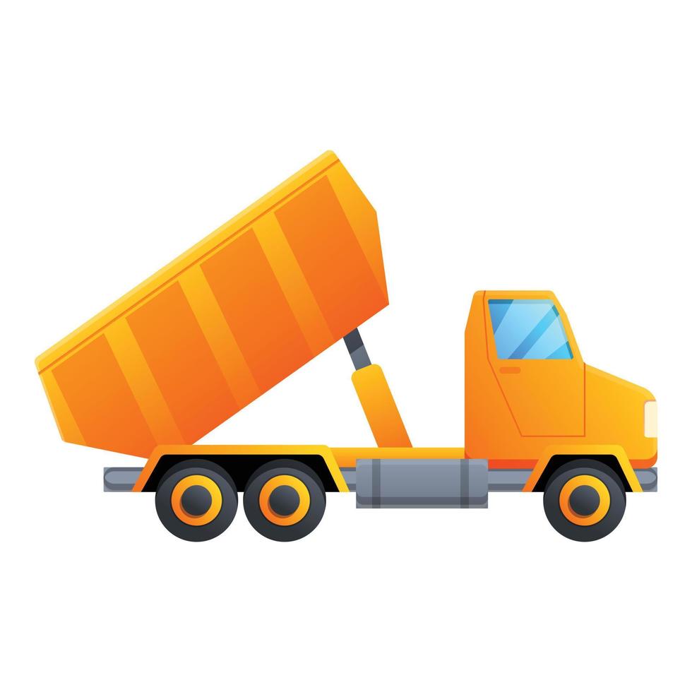 Lorry truck icon, cartoon style vector