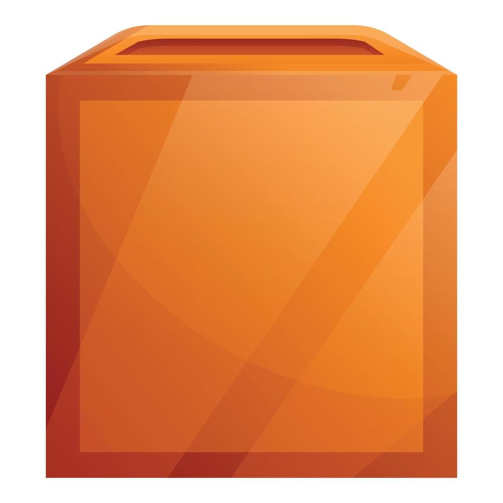 Ballot box icon, cartoon style vector
