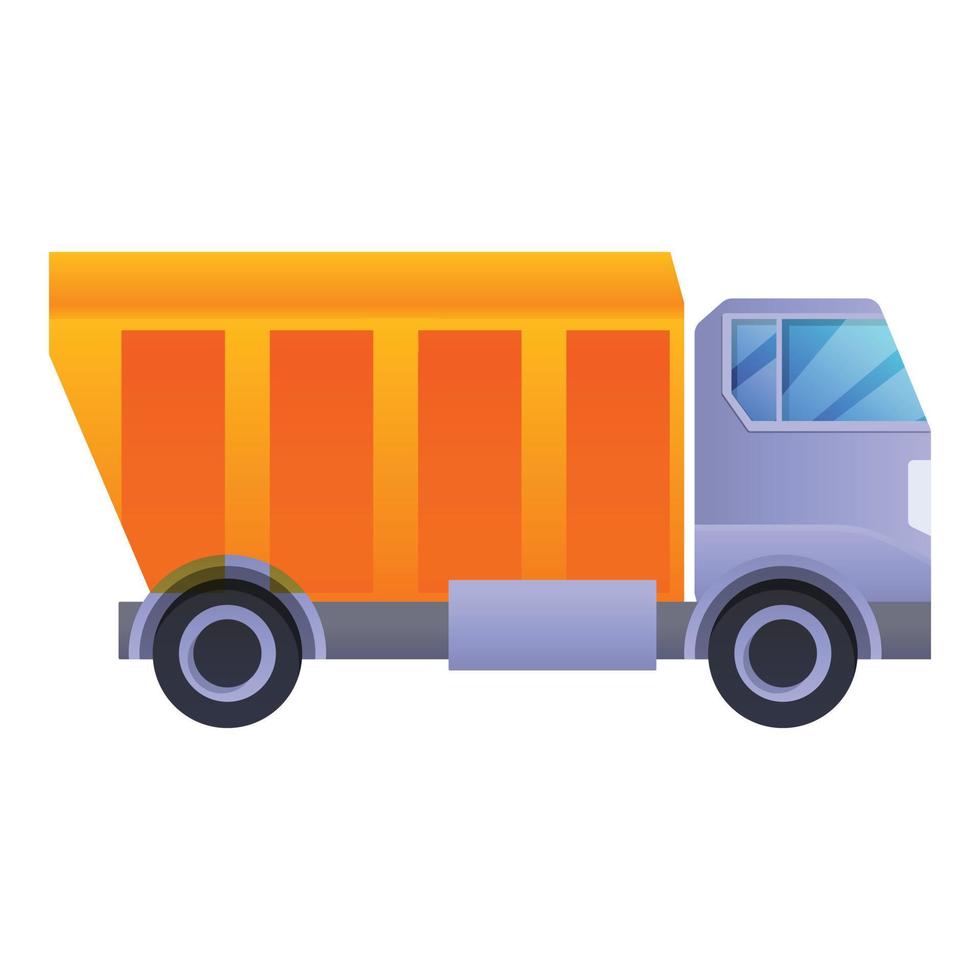 Tipper icon, cartoon style vector