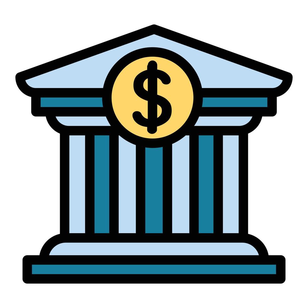 Credit money bank icon, outline style vector