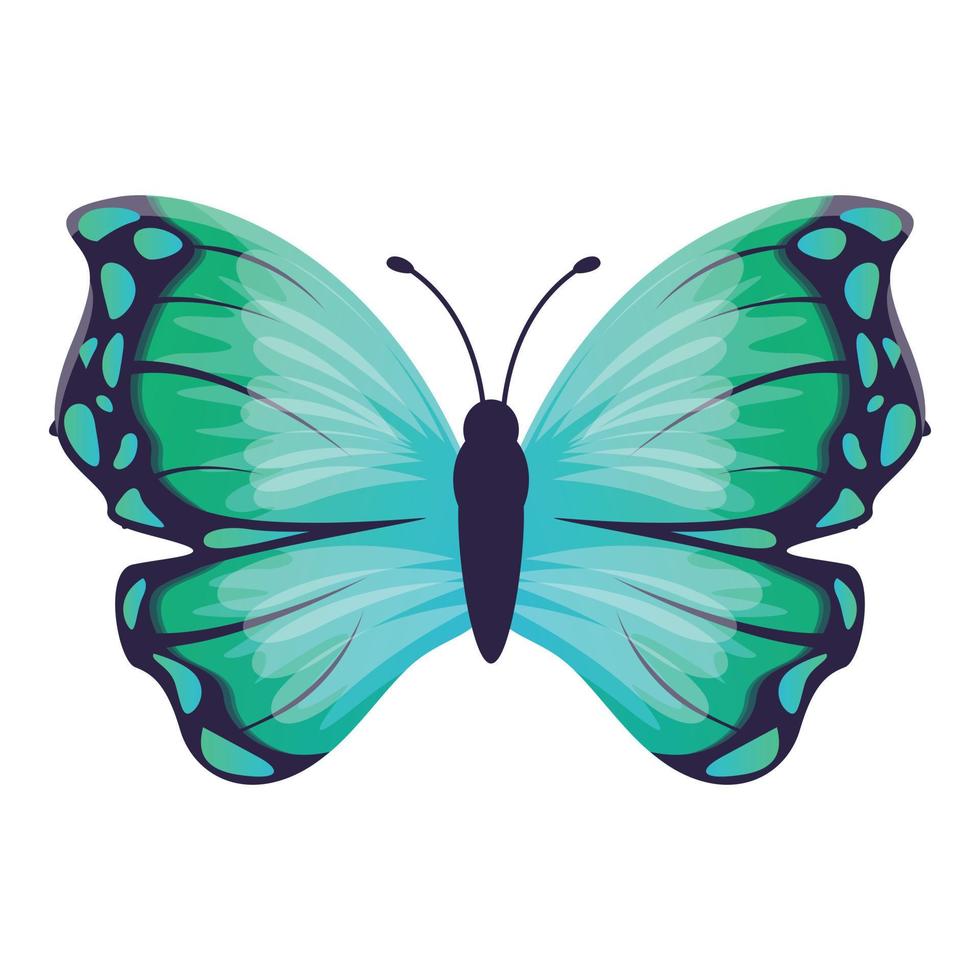 Wing butterfly icon, cartoon style vector