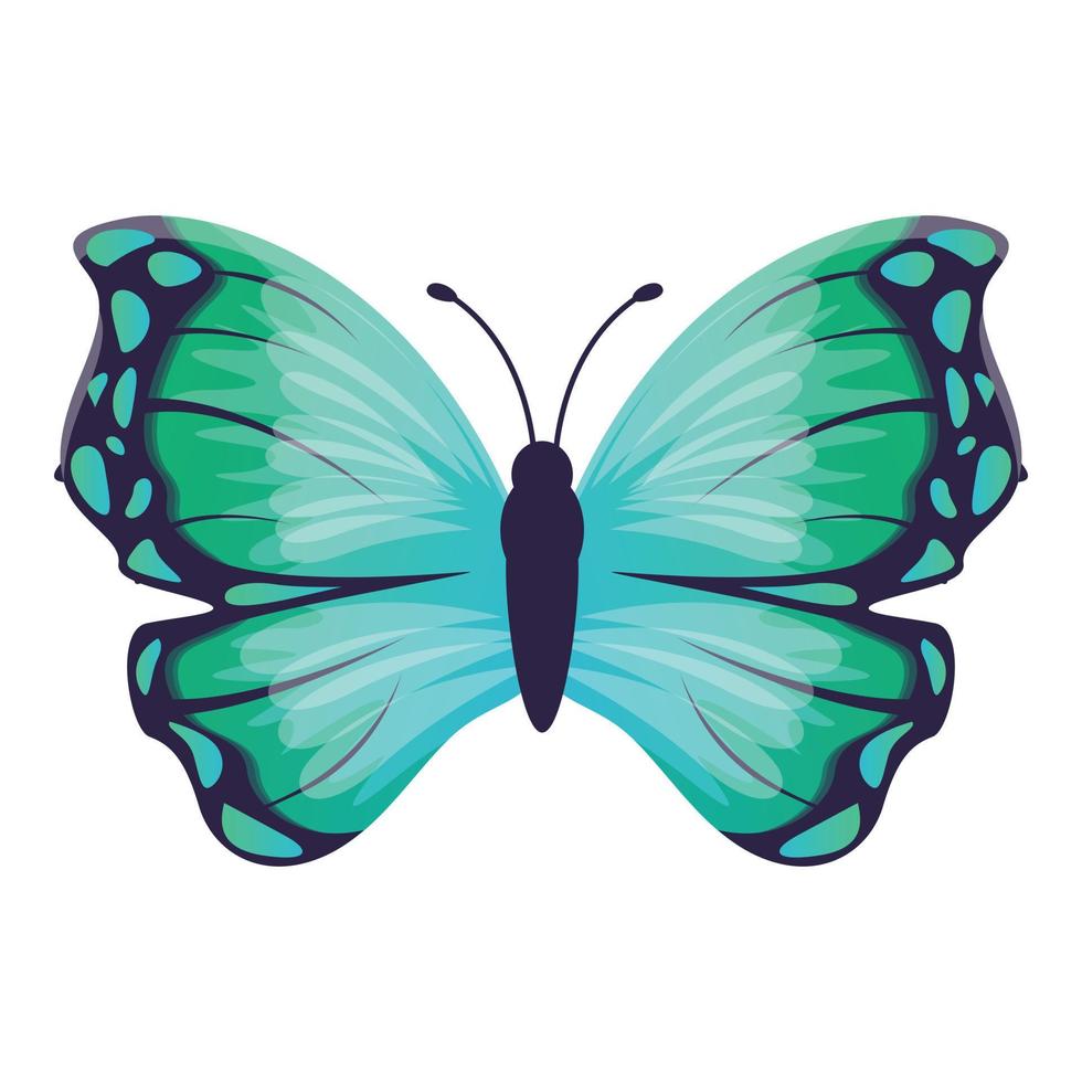 icono de mariposa de ala, estilo de dibujos animados vector