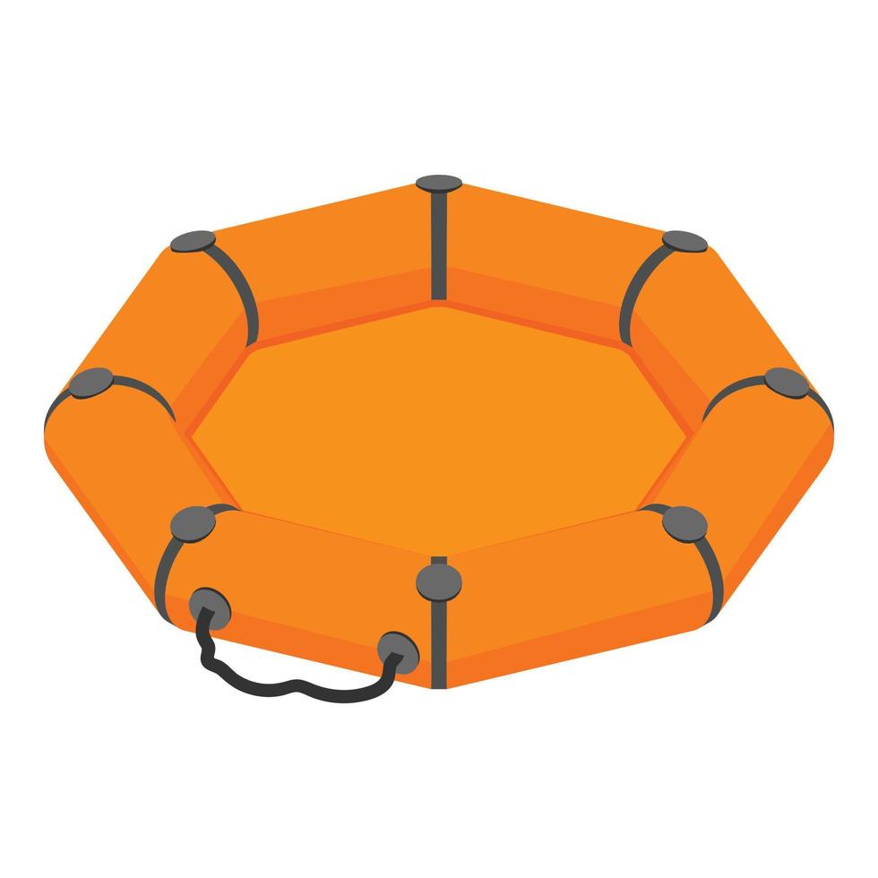 Rescue round boat icon, isometric style vector
