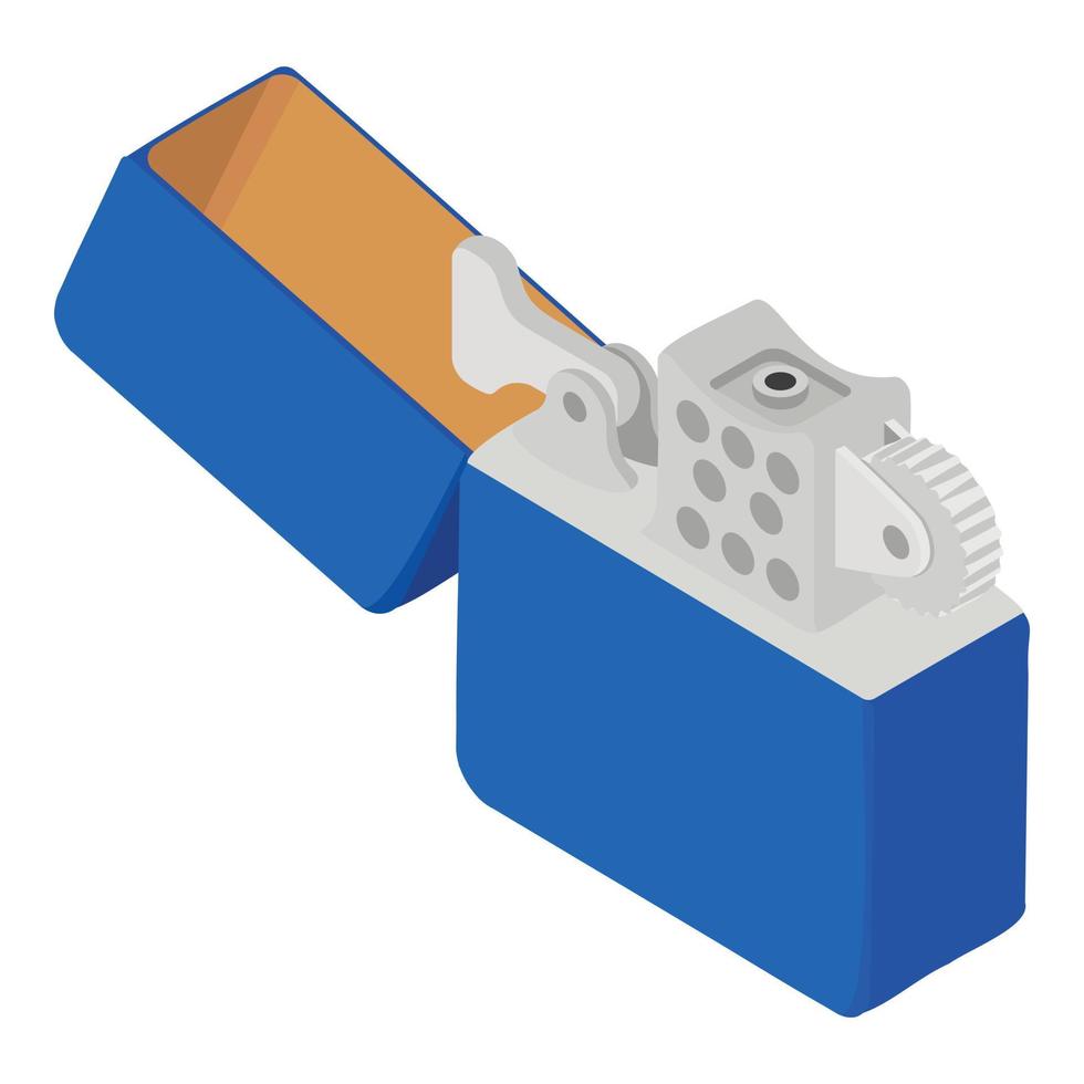 Gasoline lighter icon, isometric style vector
