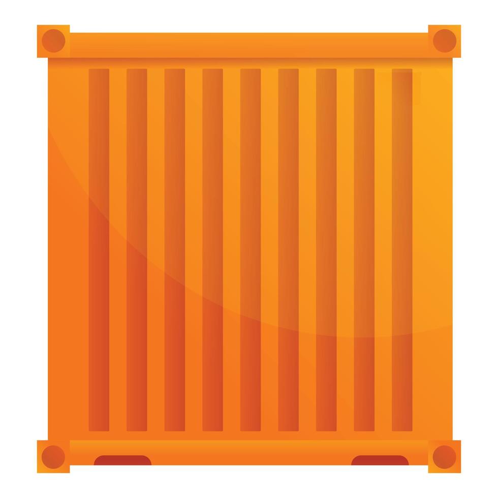 Cargo container ship icon, cartoon style vector