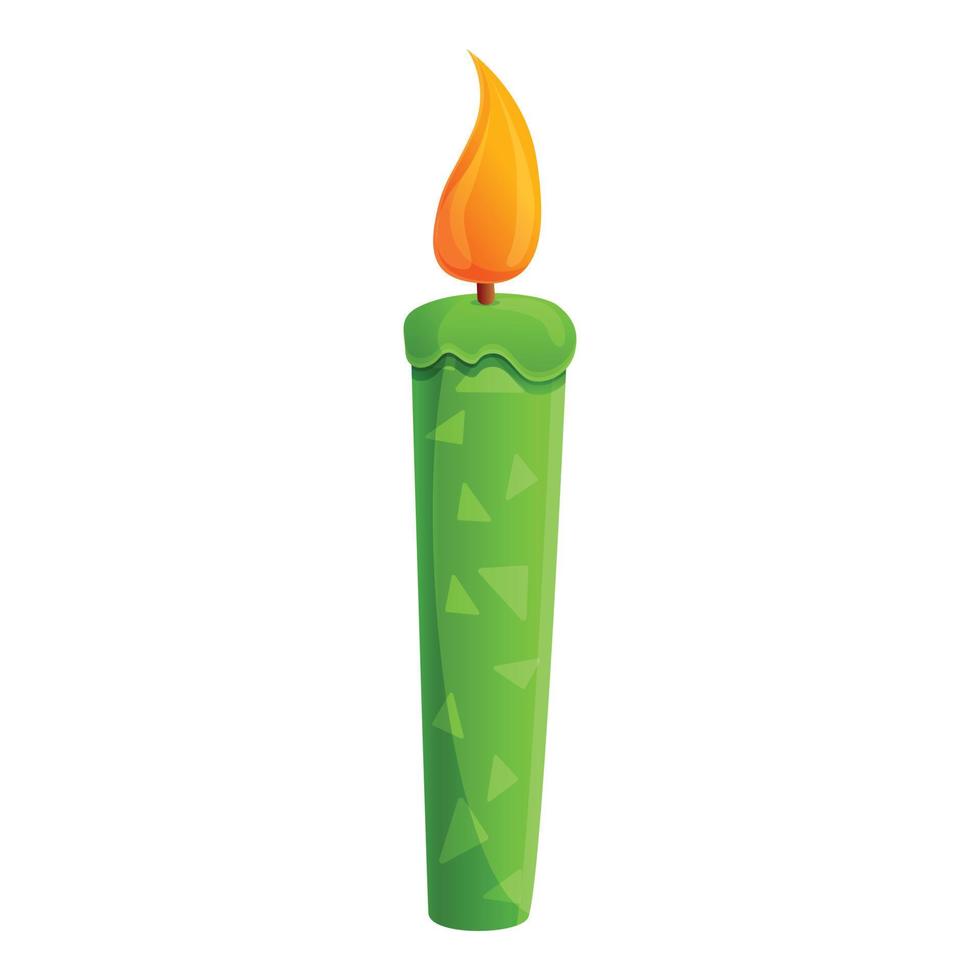 Party candle icon, cartoon style vector