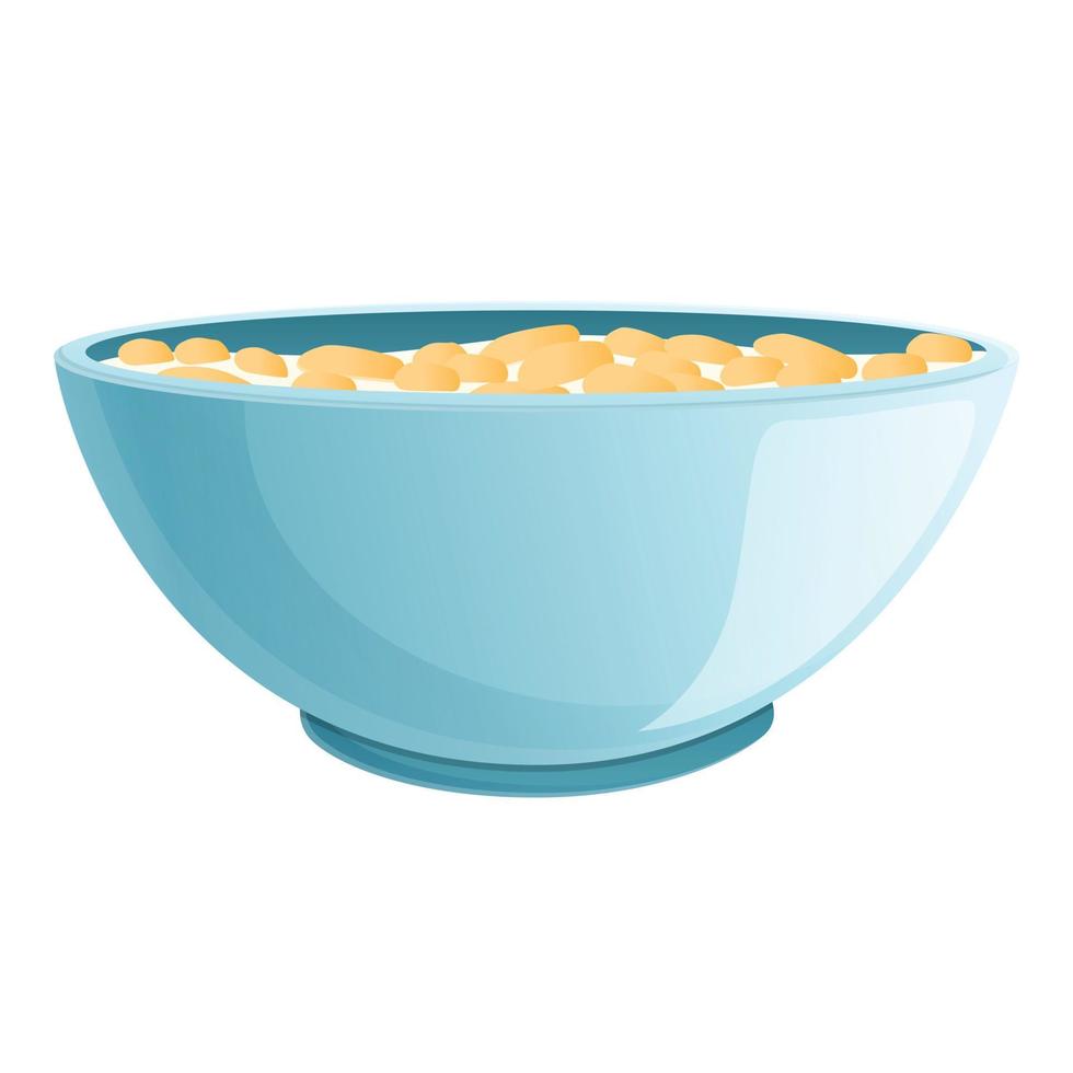 Nutrition cereal flakes icon, cartoon style vector