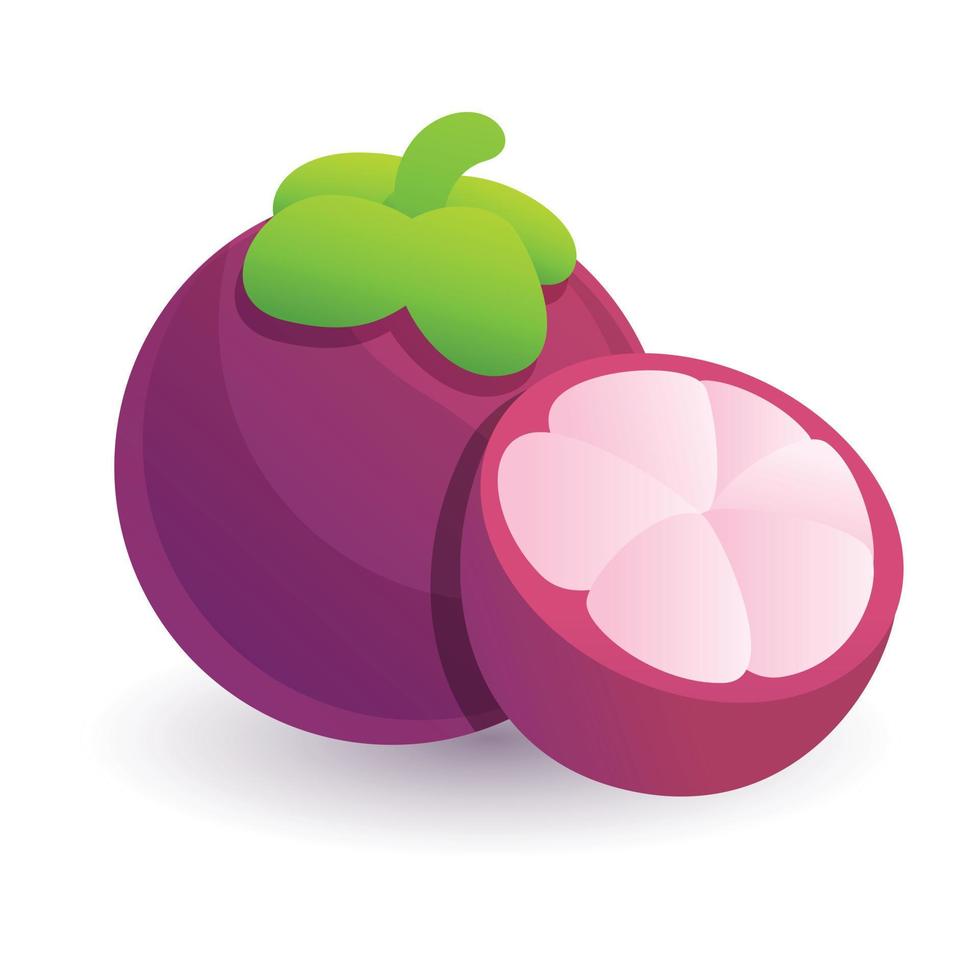 Mangosteen icon, cartoon style 14223229 Vector Art at Vecteezy