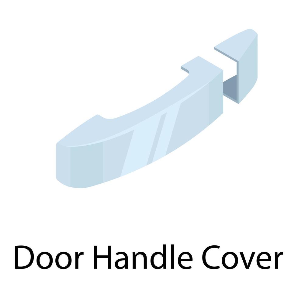 Door handle cover icon, isometric style vector