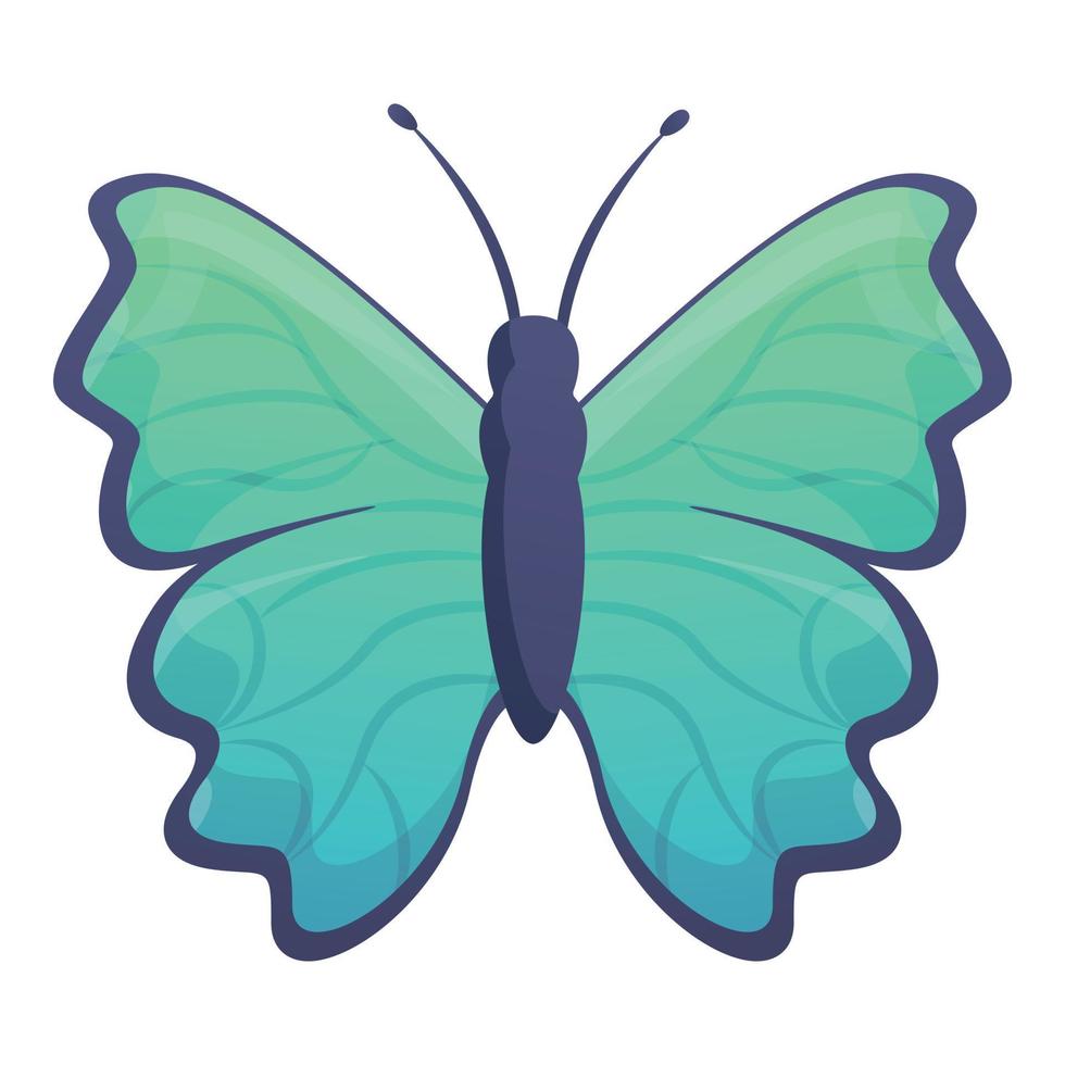 Aquarelle color butterfly icon, cartoon style vector