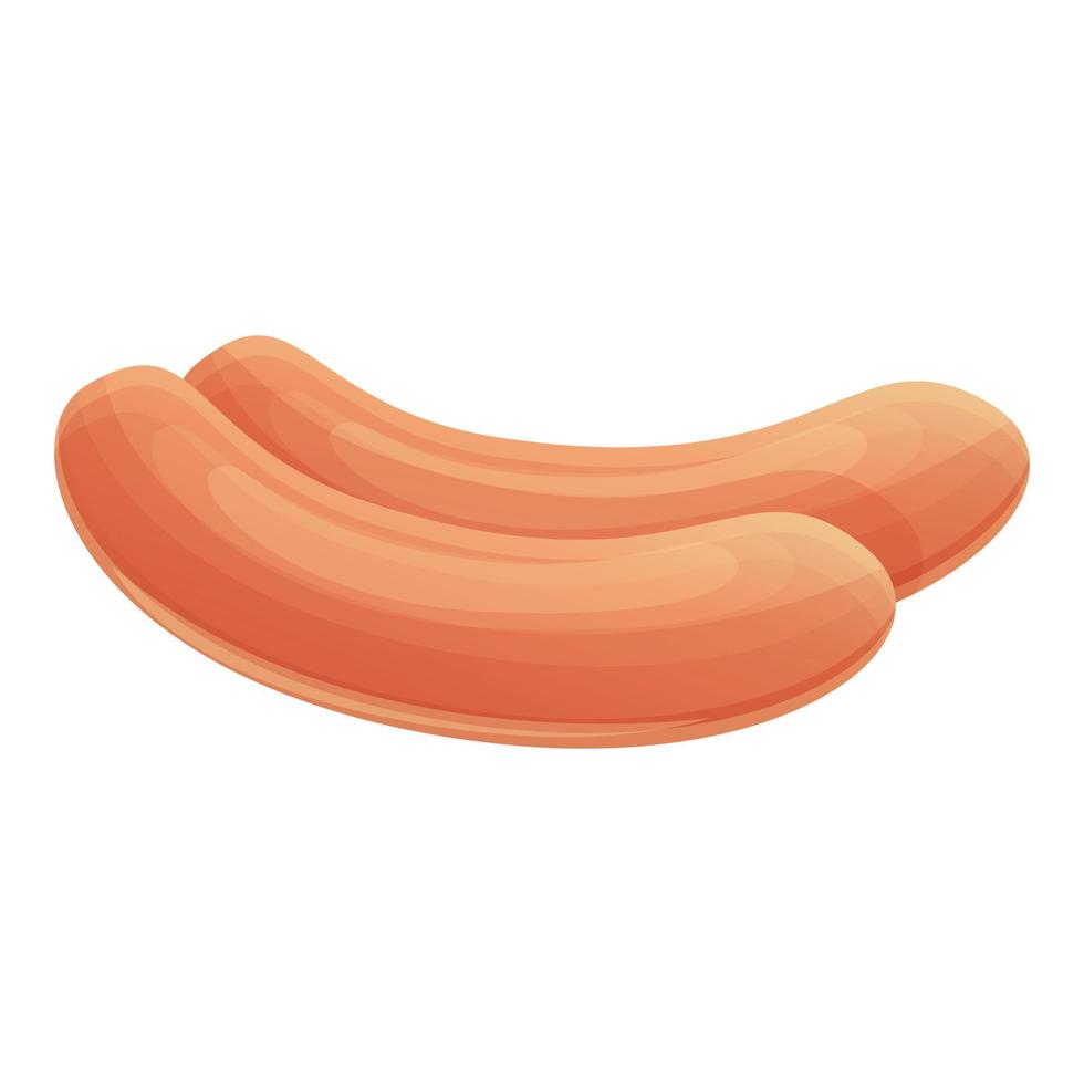 Classic sausage icon, cartoon style vector