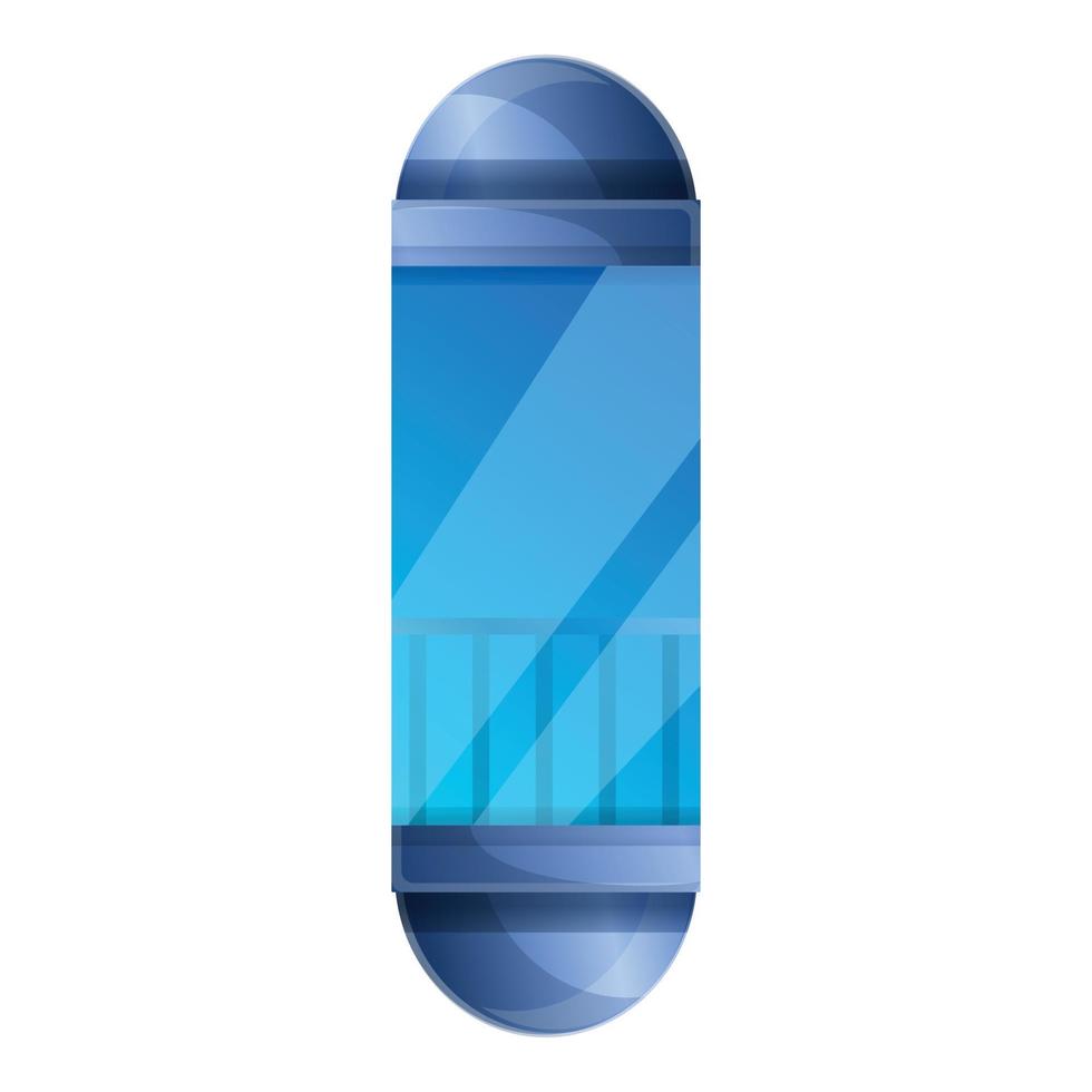 Glass elevator icon, cartoon style vector