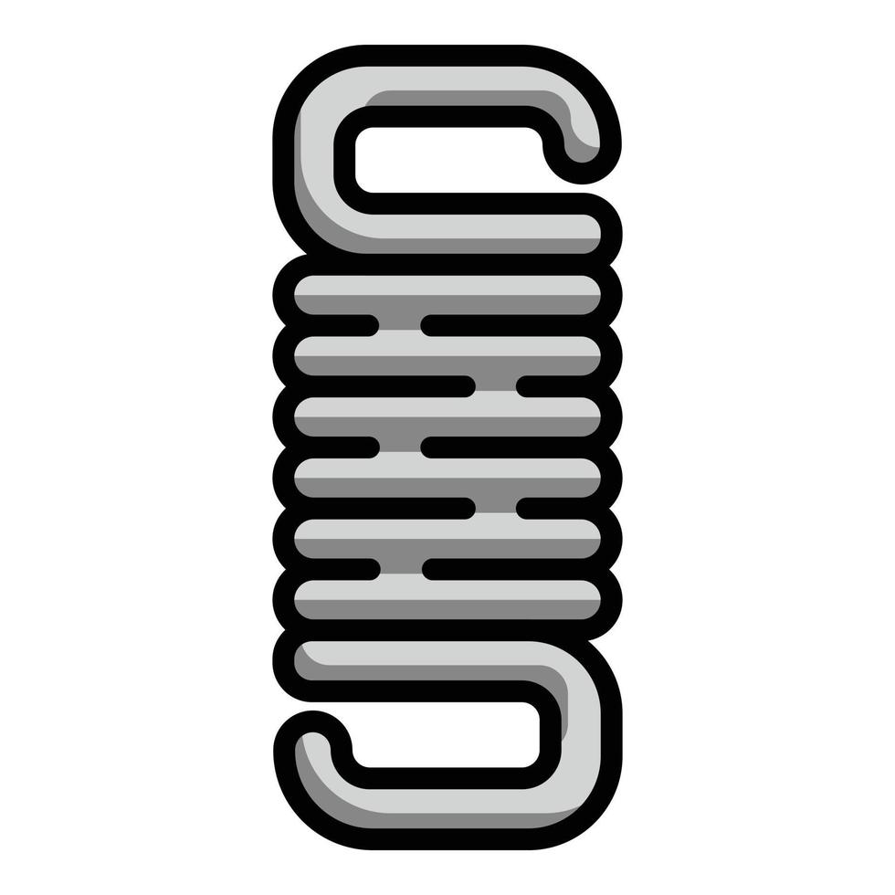 Coil spring icon, outline style vector