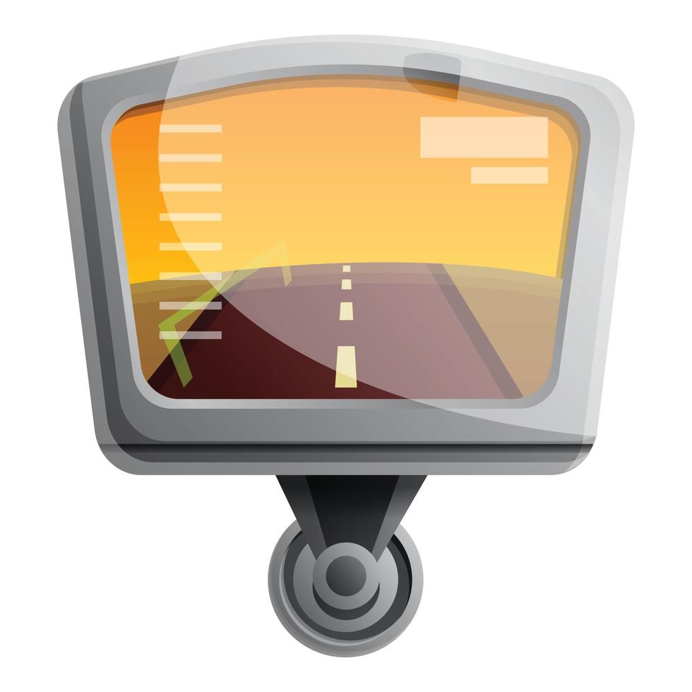 Dvr camera monitor icon, cartoon style vector