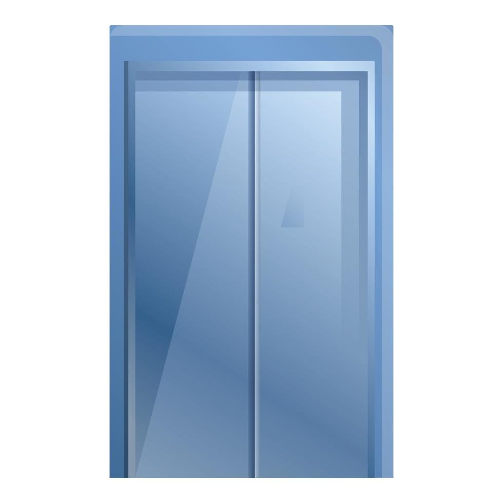 Steel elevator icon, cartoon style vector